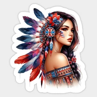 Native American, Beauty, Wind | Catsie Cat Sticker